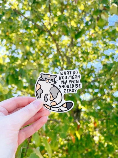 Chronic Pain Cat Sticker