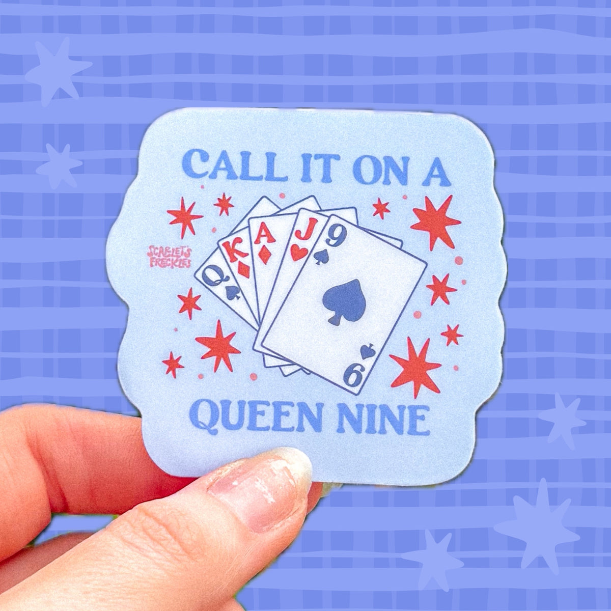 Call It On A Queen Nine Euchre Sticker