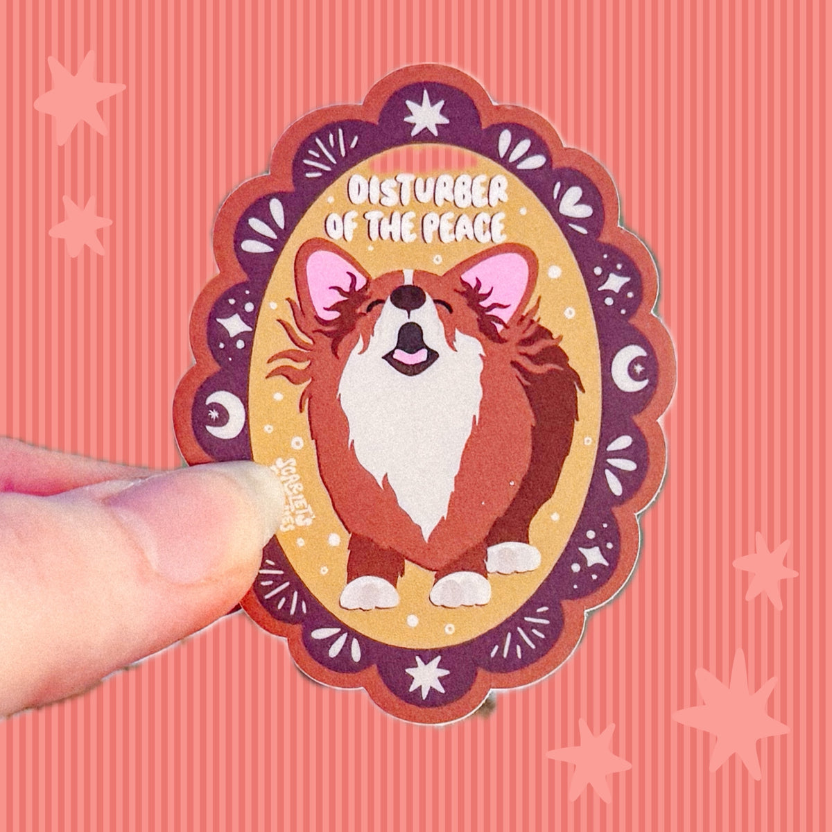 Disturber of the Peace Corgi Sticker