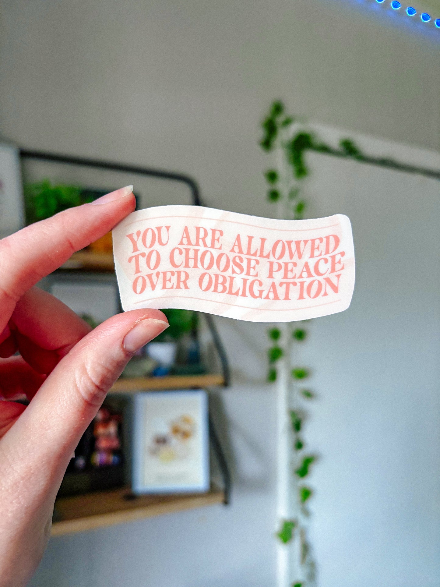 Peace Over Obligation Sticker