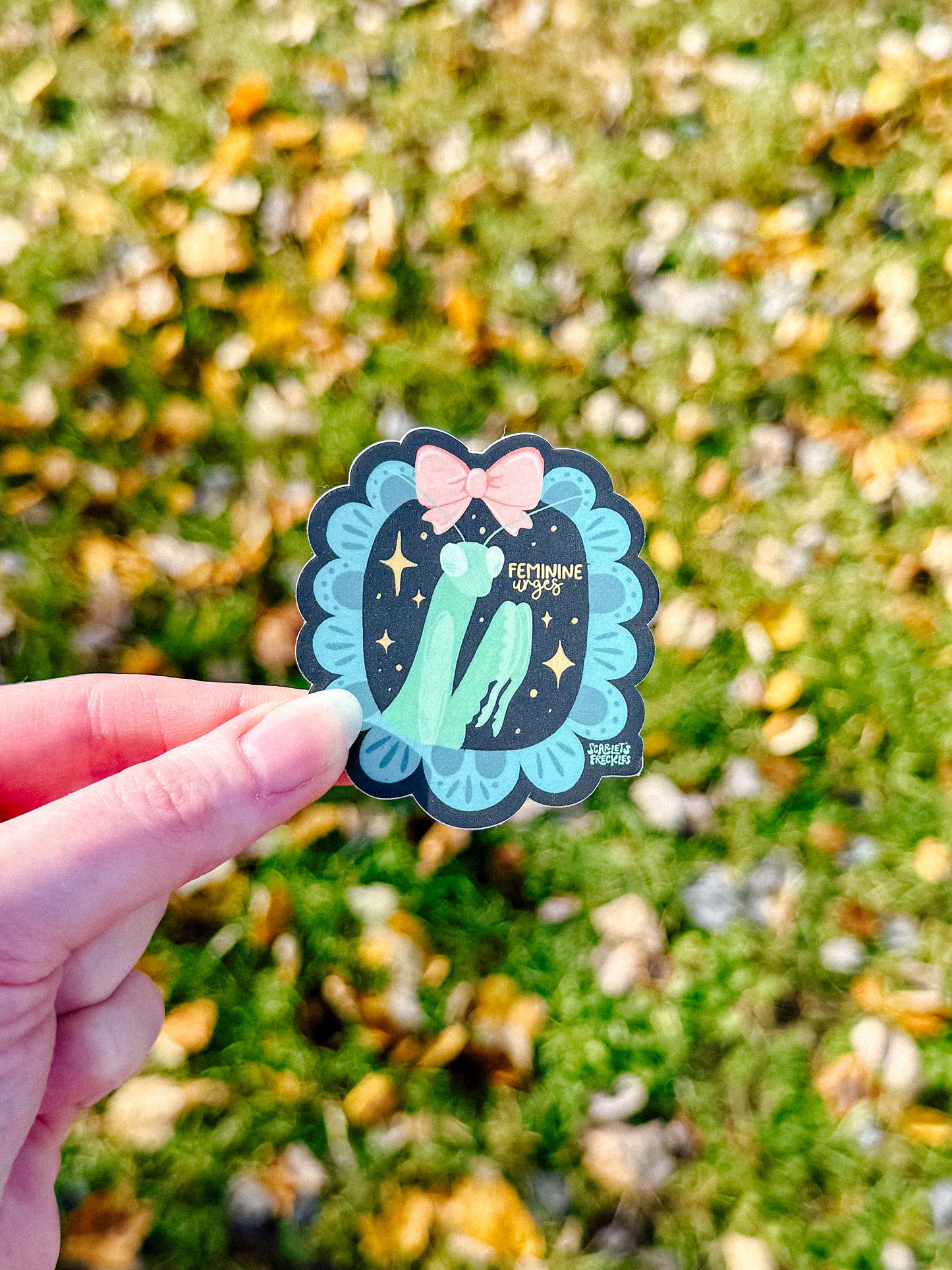 Feminine Urges Praying Mantis Sticker