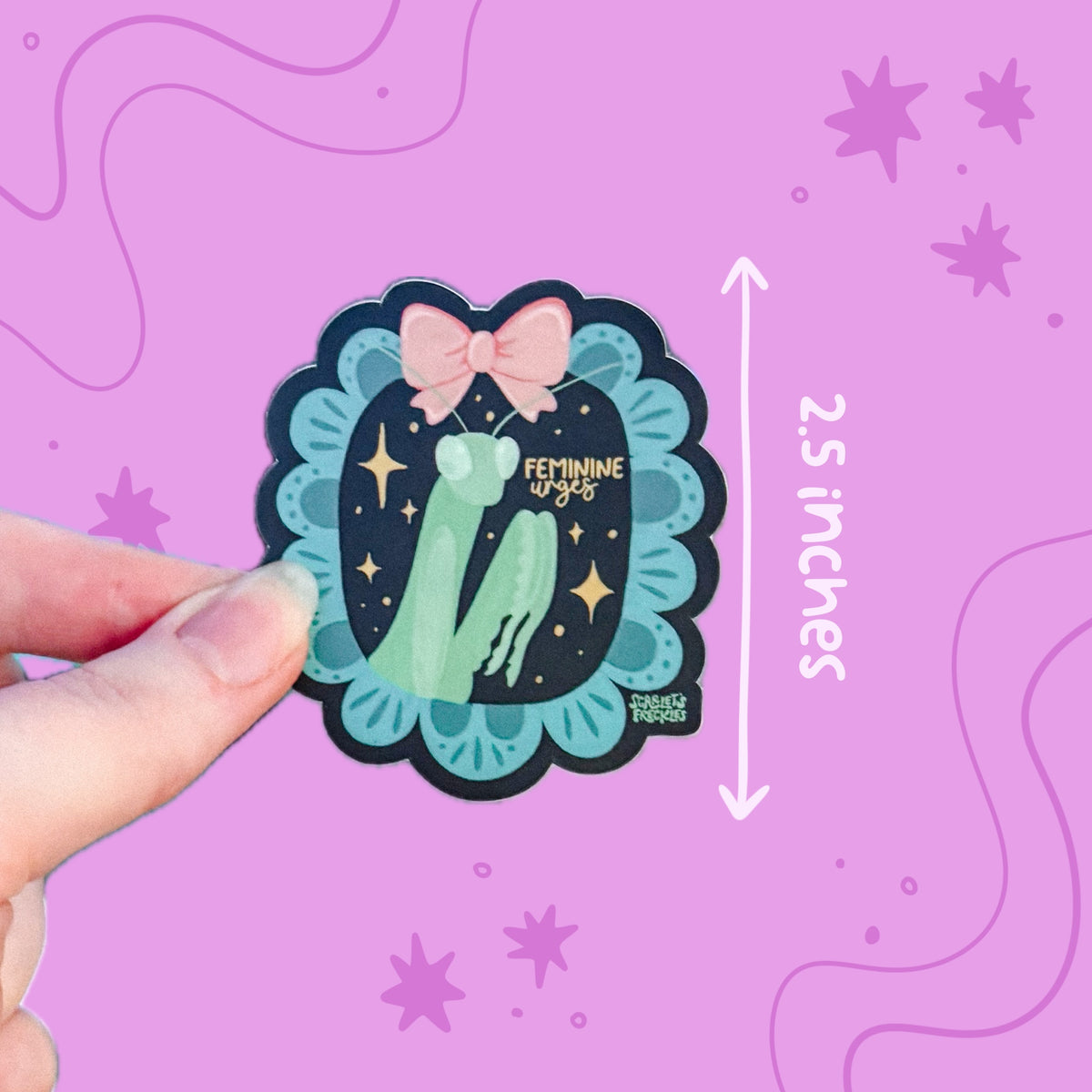 Feminine Urges Praying Mantis Sticker