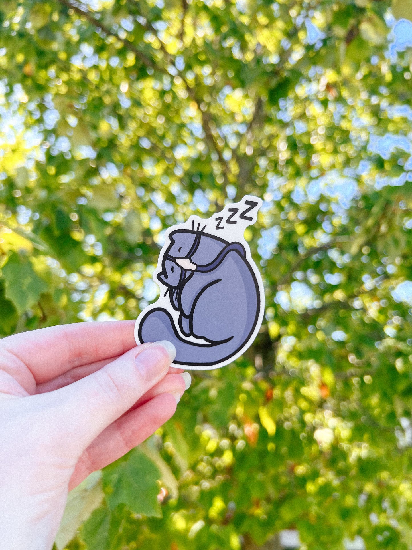 Sleep Apnea Cat Sticker