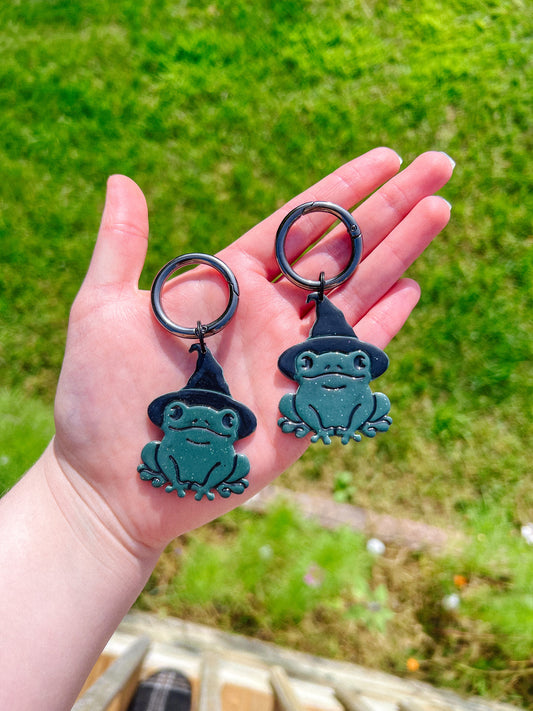 Frog Wizard Witch Glitter Boot Charms