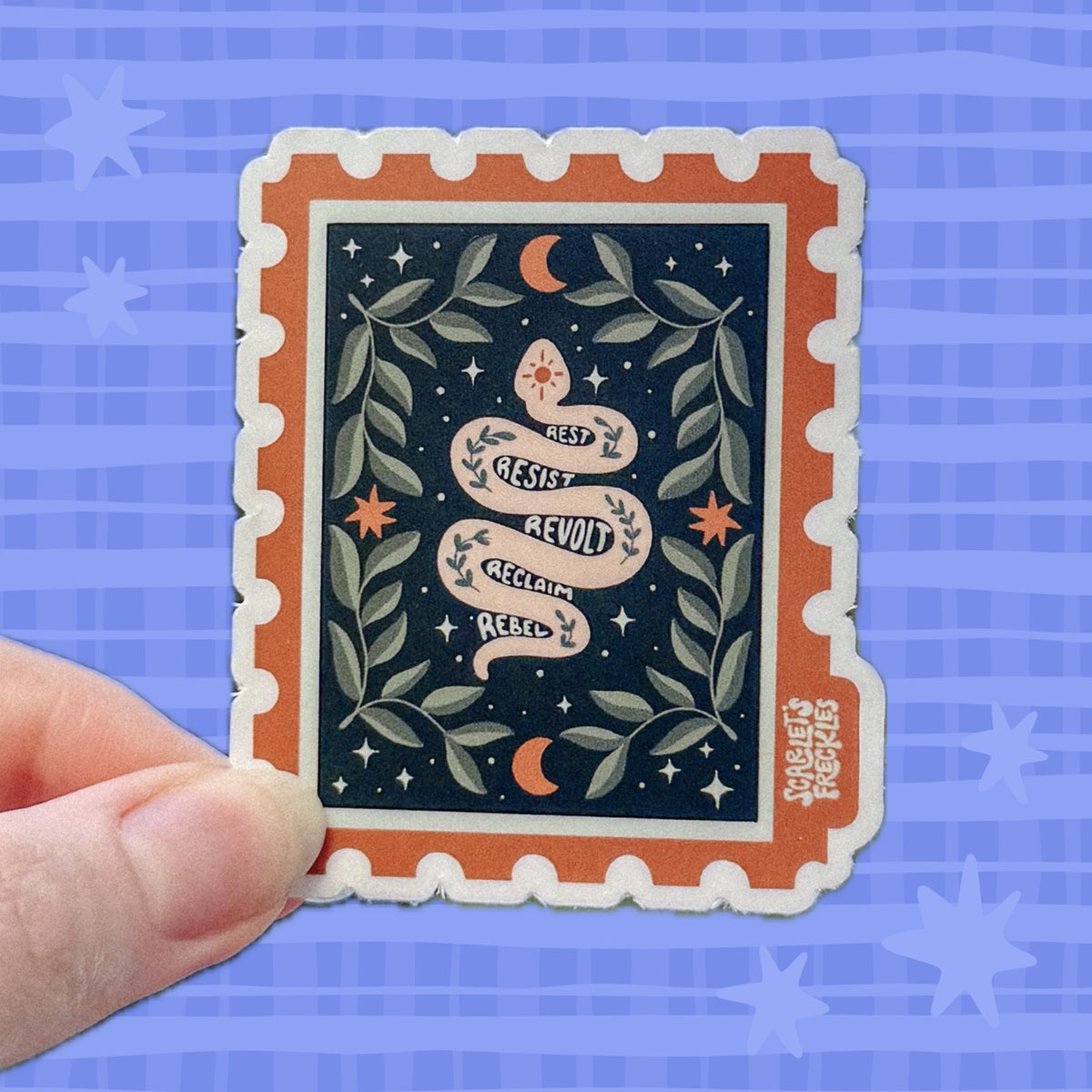 Rest Resist Revolt Reclaim Rebel Stamp