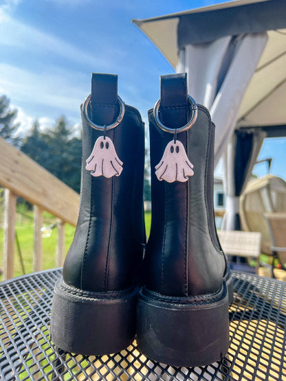 Black Glitter Ghost Boot Charms