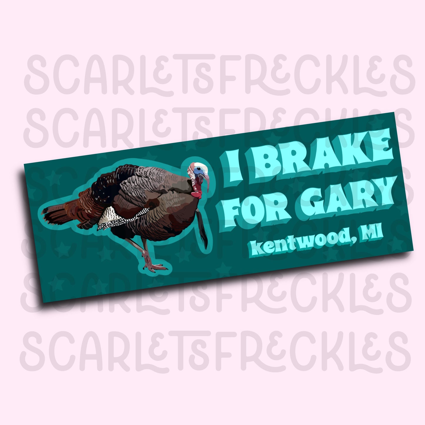 I Brake For Gary Bumper Sticker Green