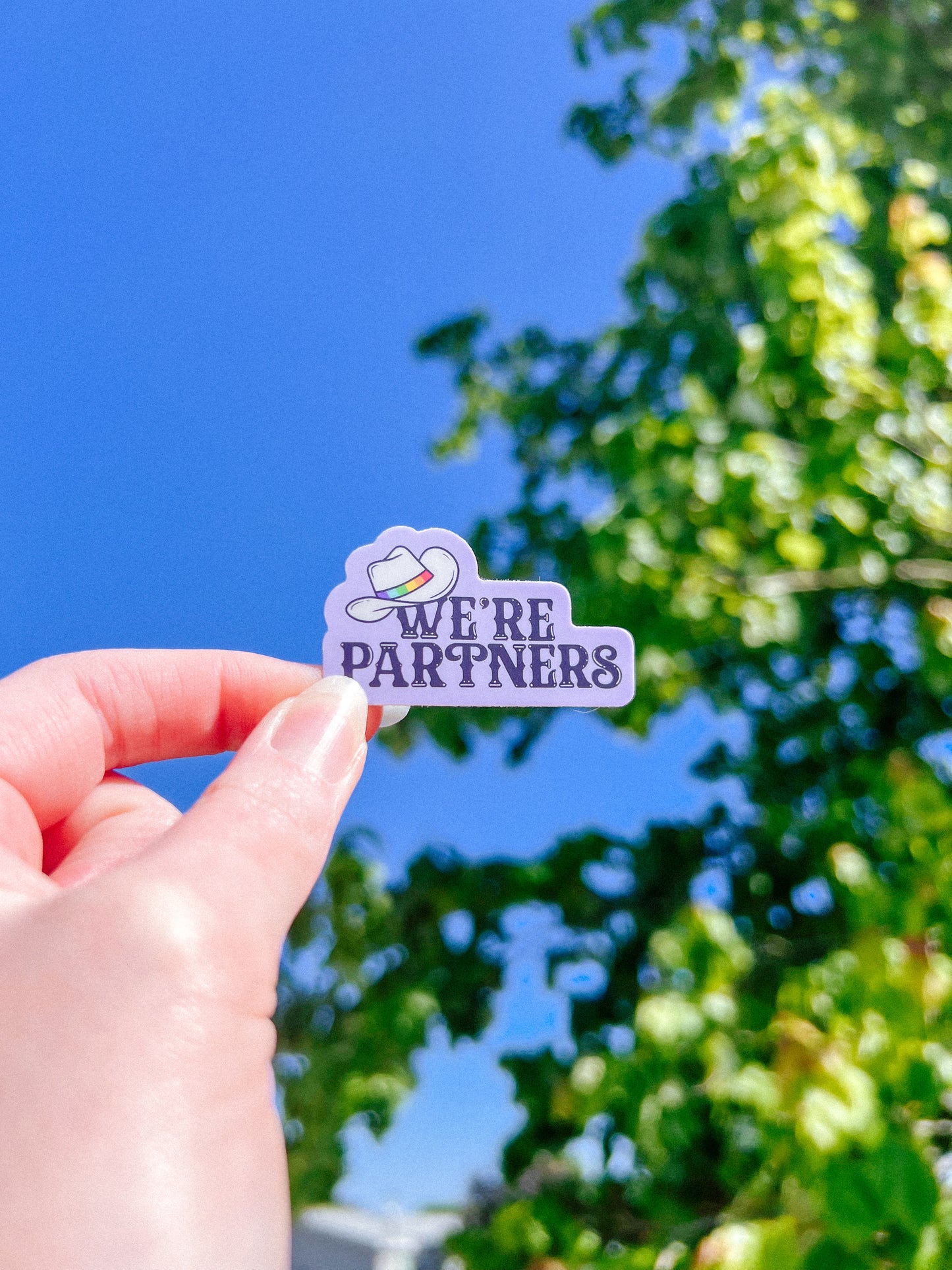 We're Partners LGBTQ Relationship Sticker