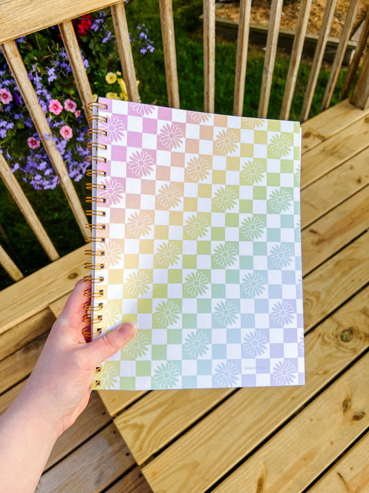 Checkered Retro Rainbow XL Sticker Book