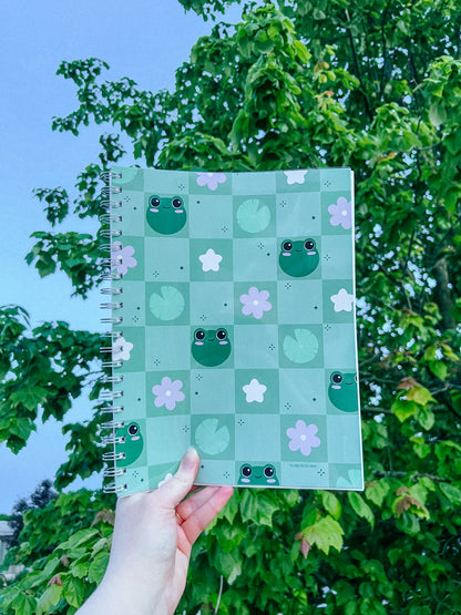 Frog & Flower Green Checkered XL Sticker Book