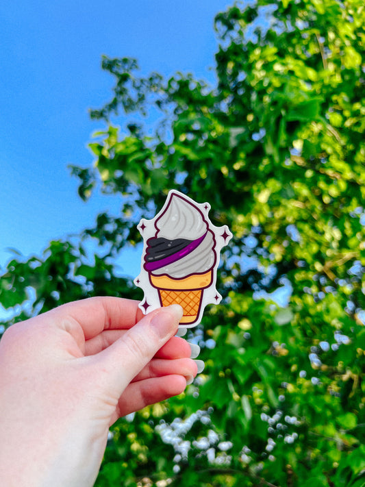 Demisexual Flag Ice Cream Cone