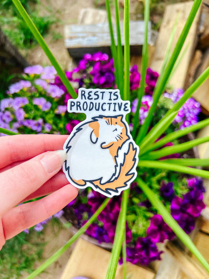 Rest is Product Cat Sticker