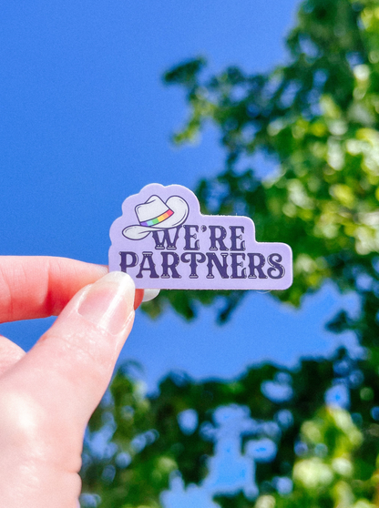 We're Partners LGBTQ Relationship Sticker