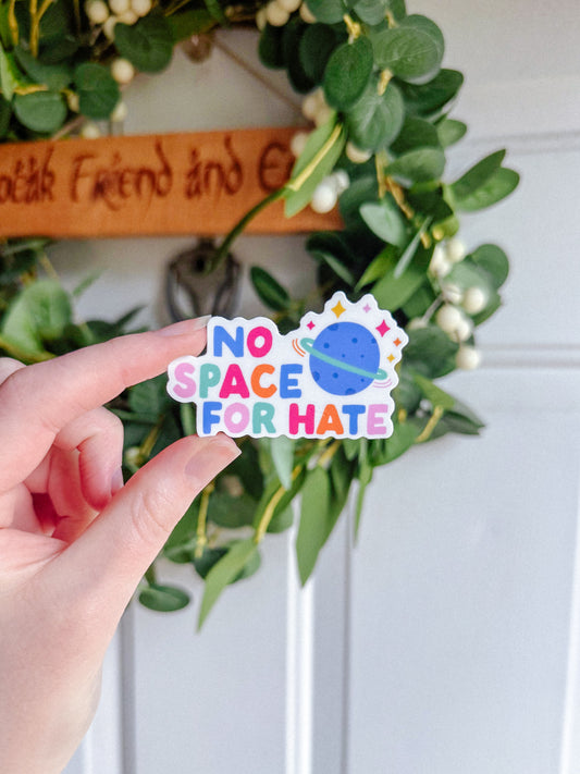 No Space for Hate Sticker