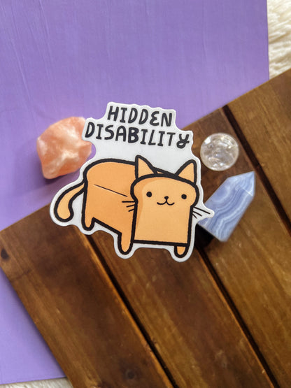 Hidden Disability Cat Sticker