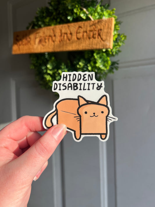 Hidden Disability Cat Sticker