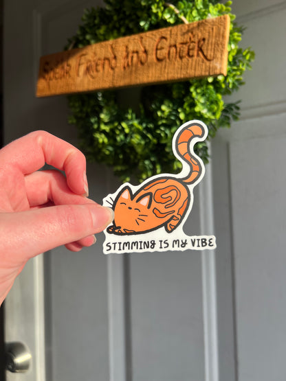 Stimming is my Vibe Cat Sticker