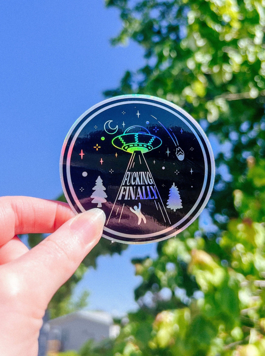 Alien Abduction Sticker [WHOLESALE]