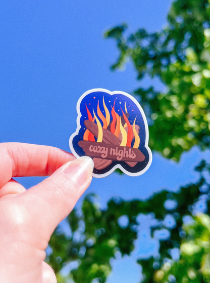 Cozy Nights Campfire Sticker