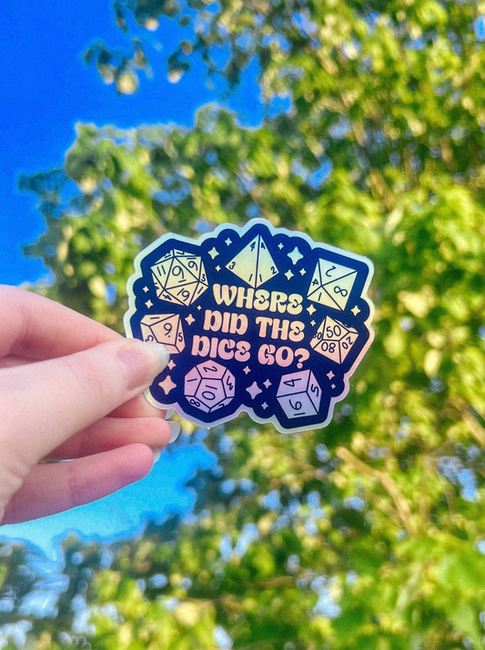 Where Did the Dice Go? Sticker