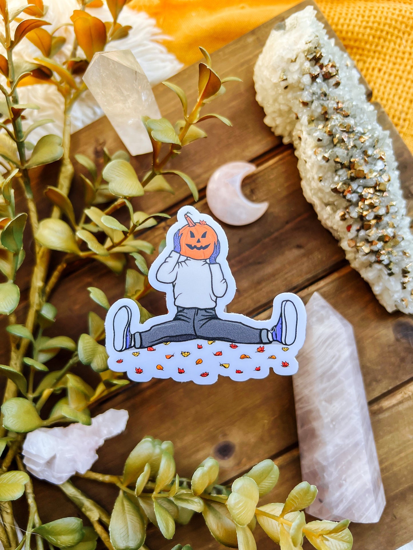 Fall Pumpkin Head Sticker