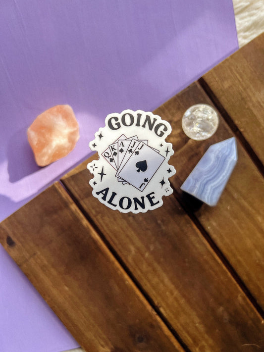 Going Alone Euchre Sticker