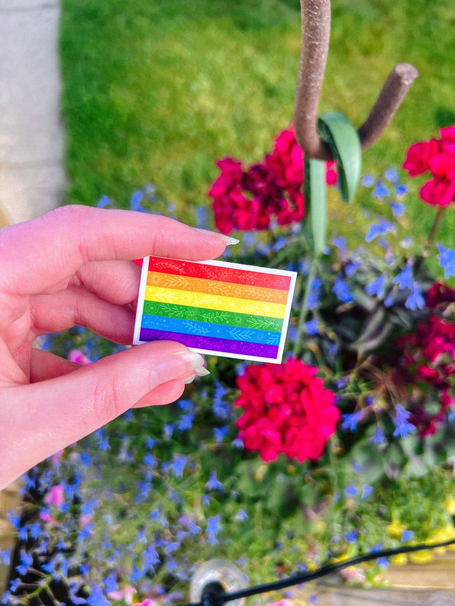 B GRADE Pride Botanical Flag Sticker