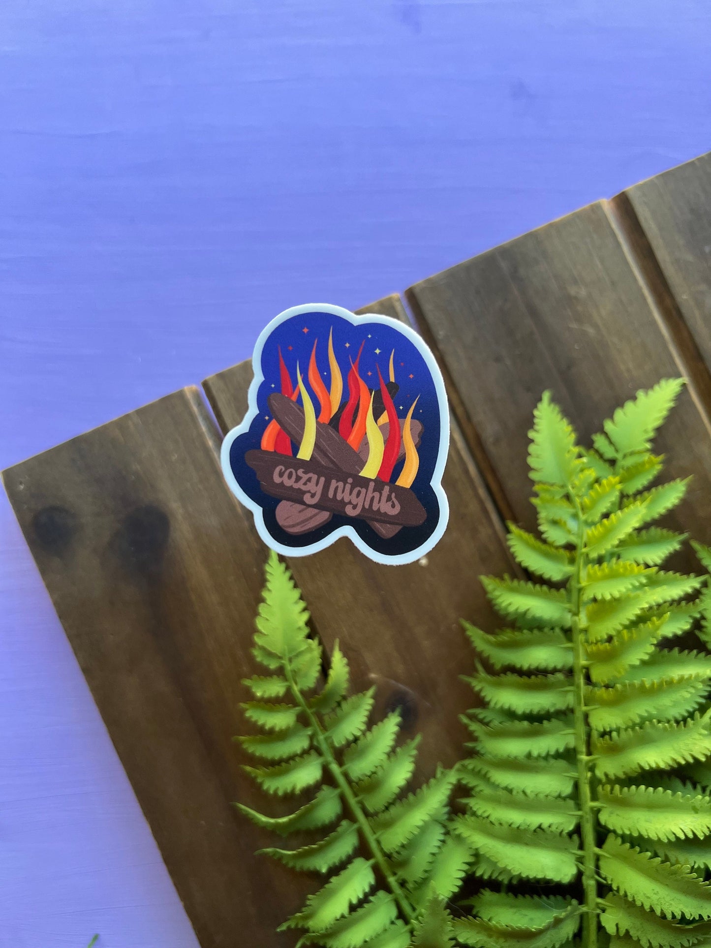 Cozy Nights Campfire Sticker