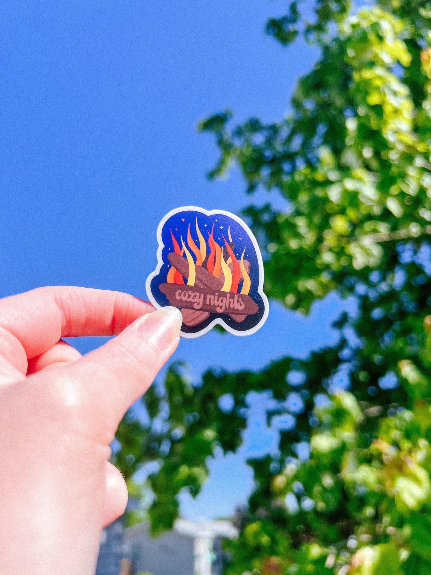 Cozy Nights Campfire Sticker