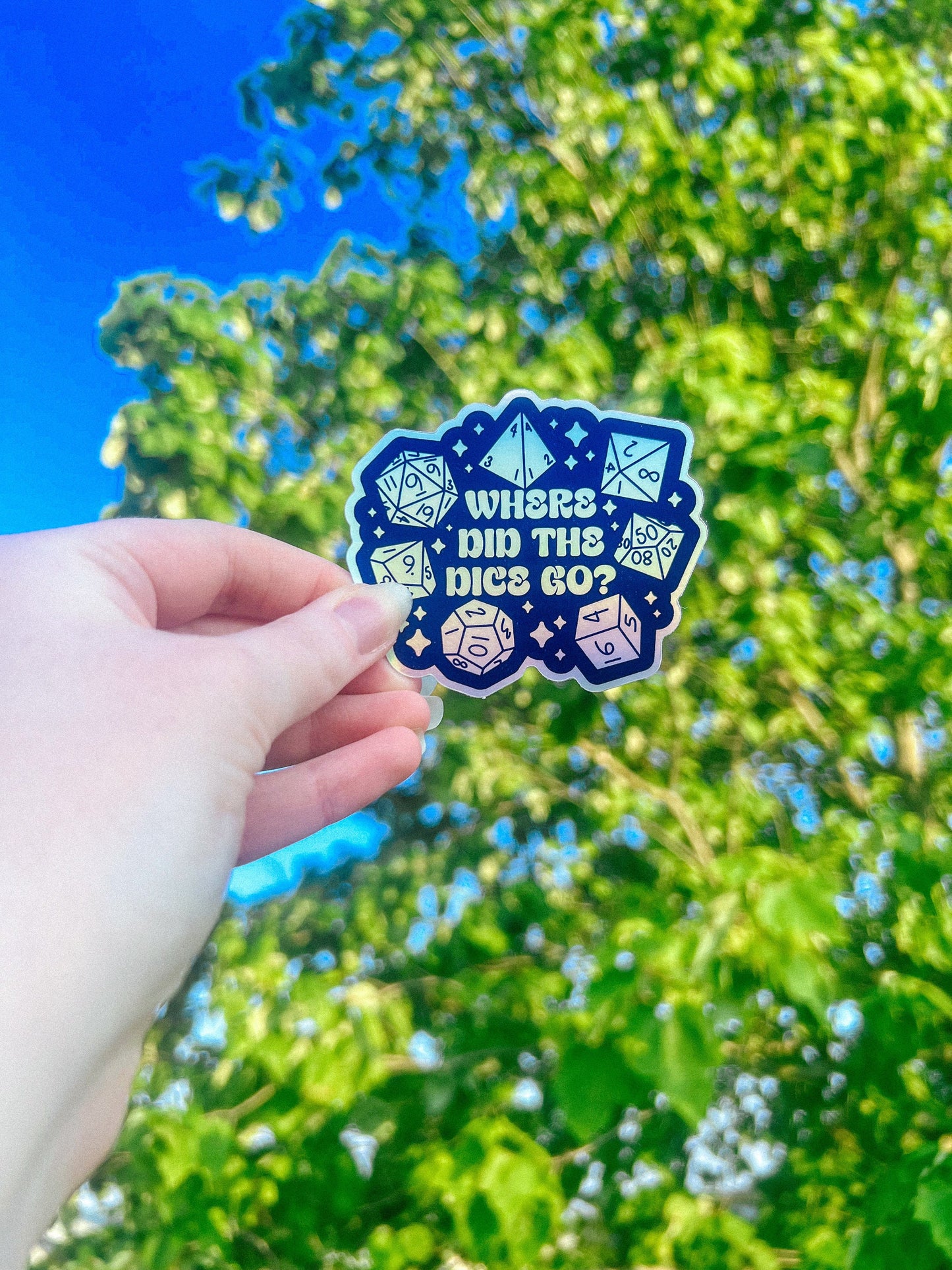 Where Did the Dice Go? Sticker